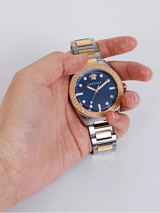 Buy: Wristwatch VERSACE Greca Dome 42mm Bicolor from ELKOR Latvia online  shop. Delivery, price, credit | VE2T00422